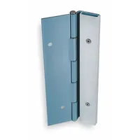 Steel half surface-mount piano hinge with screw-on installation. Leaf height 7 ft, leaf width 1 3/4 in. Used for continuous support on doors, panels, and enclosures in industrial or commercial settings