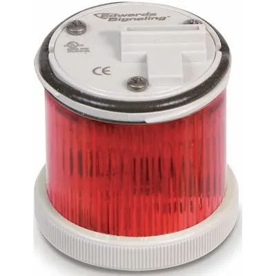 EDWARDS SIGNALING Tower Light Module: Flashing/Steady, 24V AC/24V DC, Red - Multimode Light Modules