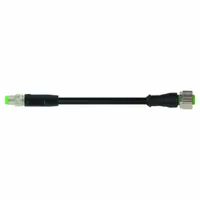 MURRELEKTRONIK Cordset: M8 Male Straight X M12 Female Straight, PUR, Black, 10 m Cable Lg (MPN 7000-88241-6301000)
