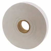 Nonreinforced kraft tape with water-activated adhesive. Each roll is 1 inch wide by 500 feet long, with a 4.3 mil thickness. Supplied in a 30-pack. Used for sealing cartons and packages where a water-activated bond is required