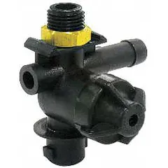 This plastic nozzle is used for fluid distribution in industrial systems. It is suitable for non-corrosive environments and can be applied in manufacturing, processing, and maintenance tasks requiring controlled liquid or gas flow.