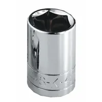 SK PROFESSIONAL TOOLS Socket: SAE, 1/2 in Drive Size, 1 in Socket Size, 6-Point, Std, Chrome, Socket (MPN 41132)