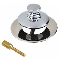 WATCO Drain Stopper: Plastic/Stainless Steel, Chrome-Plated, 2 7/8 in Overall Dia, Push and Pull (MPN 4875N-PP-CP-51 U)