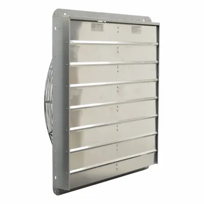 CANARM Galvanized Shutter Fan: 30 in Blade, 2 Speed, 1/3 hp, Totally Enclosed Air Over - Quick-Install Plug-In Shutter-Mount Exhaust Fans