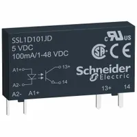 SCHNEIDER Solid State Relay: 0.1 A Current Rating, 16 to 30V DC, Pin Termination (MPN SSL1D101BD)