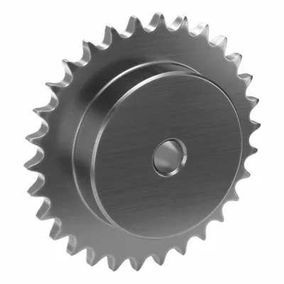 TSUBAKI Single Strand Sprocket: One-Sided Hub, For Single Strands, 40, 30 Teeth - Size 40 Plain-Bore Roller Chain Sprockets