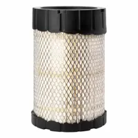 Round engine air filter with radial seal. Outside diameter 6 1/2 in, inside diameter 4 29/32 in. Designed for use in Bobcat trucks to remove airborne contaminants from intake air
