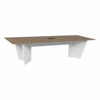 REGENCY Conference Table: Rectangle, Laminate/Melamine, Noble Oak, 96 in Overall Lg, PVC, 8 Seats (MPN ACT9648NOWH)