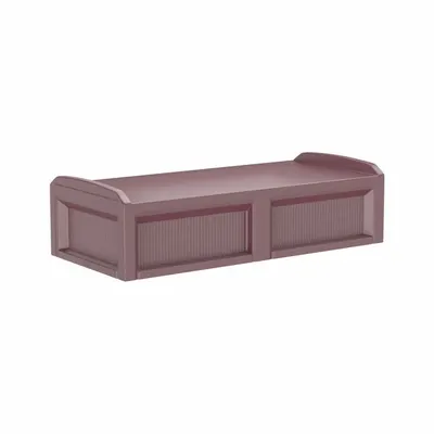 CORTECH Institutional Bed: Burgundy, 80 in Overall Lg, 36 in Overall Wd - No Storage Bed Frames