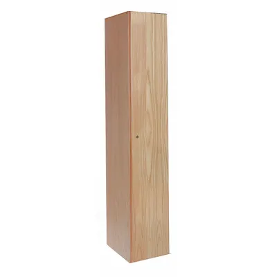 HALLOWELL Wardrobe Locker: 15 in x 18 in x 72 in, Solid, 1 Tiers, 1 Units Wide, Keyed - Solid Wood Wardrobe Lockers
