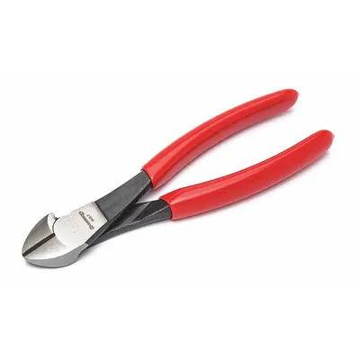 CRESCENT Diagonal Cutting Plier: Flush, Oval, 3/4 in Jaw Lg, 8 in Overall Lg, Std Cushion Grip - Flush-Cut Diagonal-Cutting Pliers
