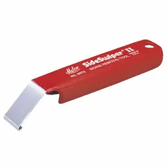 Steel siding removal tool with an easy-to-grasp straight handle and smooth unlocking mechanism. Used for removing siding panels in construction and renovation applications.