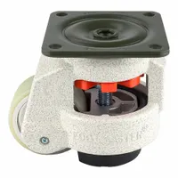 FOOT MASTER Plate Caster: Polyurethane Tread, 63 mm Wheel Dia, 103 mm Mounting Ht, Medium Duty (MPN GD-80-F-HUP)