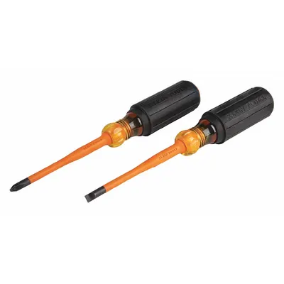 KLEIN TOOLS Slim-Tip Insulated Screwdriver Set: 1-10 Pieces, 2 Pieces - Insulated Screwdriver Sets
