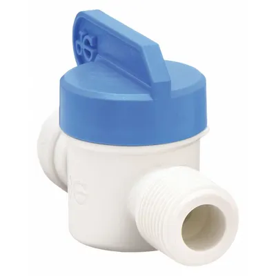 JOHN GUEST NSF 51 Compliant Polypropylene Ball Valve, 1/4 in, MNPT x FNPT, 5 PK - NSF 51 Compliant Polypropylene Ball Valves