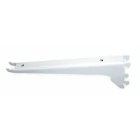 APPROVED VENDOR Shelving Bracket: Double, 3/4 in x 14 1/2 in x 3 9/16 in, Powder Coated, 16 ga Gauge