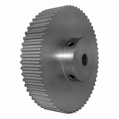 Dayton Timing Pulley: Modified Curvilinear, Fixed, For GT Timing Belt Section - GT Section Fixed-Bore Timing Pulleys with Hub