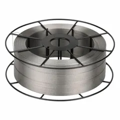 Nickel-iron MIG welding wire for cast iron applications. Supplied on a 33 lb steel spool with 0.035 in diameter. Designed for DCEP welding current. Used in repair and fabrication of cast iron components such as engine blocks, housings, and machinery parts.