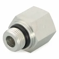 PARKER Metal Pipe Straight: 1 1/4 in x 1/2 in, Male Threaded x Female NPT Threaded, 3,000 psi, Steel (MPN 20-1/2 F5OG-S)