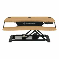 VERSADESK Standing Desk Converter: Electronic, Bamboo, Wood, 36 in Overall Wd, 24 in Overall Dp (MPN VDPPE3624-BNB)