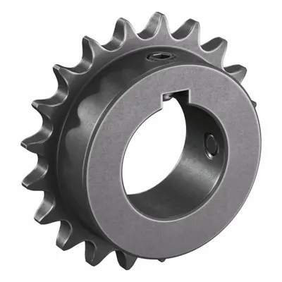 TRITAN Roller Chain Sprocket: 40, For 1/2 in Chain Pitch, 1 1/2 in Bore Dia, 20 Teeth - Size 40 Fixed-Bore Roller Chain Sprockets