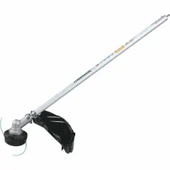 The MAKITA EM403MP is a string trimmer attachment for compatible power heads. It has a 9-inch cutting diameter and a 36-inch overall length. Used for cutting grass, weeds, and light brush in landscaping and grounds maintenance.