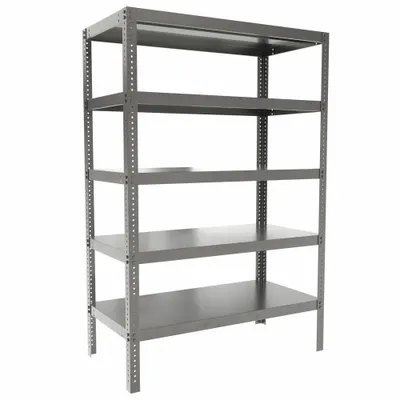 DURHAM MFG Metal Shelving: Standalone, Extra-Heavy-Duty, 48 in x 24 in, 72 in Overall Ht - Extra-Heavy-Duty Bolted Standalone Open Metal Shelving