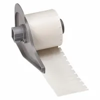 Wraparound label for wire and cable identification. White matte vinyl material resists smudging and abrasion. Designed for 10 AWG to 4 AWG wire gauge. Compatible with M710 printer series; requires M7-R4300 ribbon