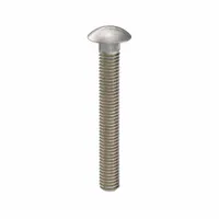 Carriage Bolt: Square Neck, 3/8"-16 Thread Size, 3 in lg, Stainless Steel, 316, Plain (MPN BULK-BOLT-4998)