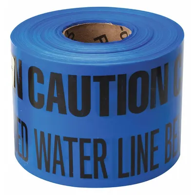 OEM Blue Water Line Underground Marking Tape, 1,000 ft, Polyethylene
