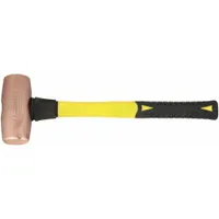 Copper Mallet: Fiberglass Handle, Textured Grip, 5 lb Head Wt, 2 in Dia, 3 1/4 in Head Lg (MPN AM5CUFG)
