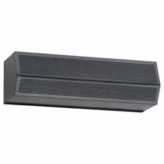 Tamper-proof air curtain designed for security-sensitive openings. Provides a high-velocity air barrier up to 2,206 fpm across a 3 ft opening width. Available in 12 ft or 10 ft lengths. Suitable for applications requiring separation of environments while resisting tampering.