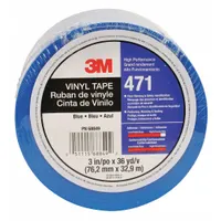 Floor Marking Tape: Gen Purpose, Solid, Blue, 3 in x 108 ft, 5.2 mil Tape Thick, 3M™ (MPN 471)