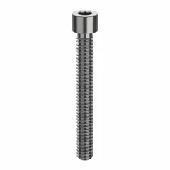 Inch-system socket head cap screw with 1/4"-20 thread, 2 in length, and 3/16 in drive size. Made from 316 stainless steel with plain finish, H5 grade, and right-hand threading. Suitable for fastening applications requiring corrosion resistance in environments such as marine, chemical, and food processing.