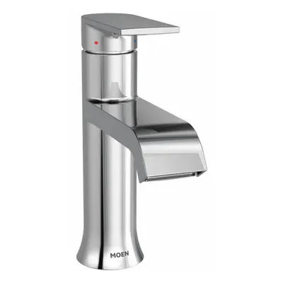 GENTA Low Arc Bathroom Faucet: Gena, Brass, Chrome Finish, 1.2 gpm Flow Rate - Single-Post Handle Bathroom Faucets