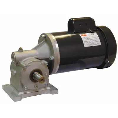 Dayton Gearmotor: Right Angle, Single Output Shaft, Capacitor-Start, TEFC, 45 RPM - Right Angle AC Gearmotors