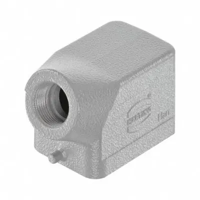 HARTING Rectangular Connector Hood: Size 6 B, Side, Single-Entry, PG13.5 Cable Entry - Hoods for Rectangular Connectors
