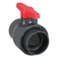 SPEARS Manual Two-Way Ball Valve: 4 in, PVC, Straight, Socket x Socket, 150 psi Max. Pressure (CWP) (MPN 2122-040)