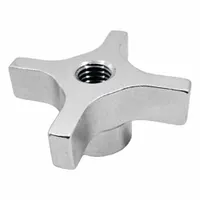 JW WINCO Hand Knob; 4-Prong Knobs: 4 Point, Aluminum, 5/8"-11 Thread, 3 in Dia (MPN CKS-3.00-5/8X11-D)