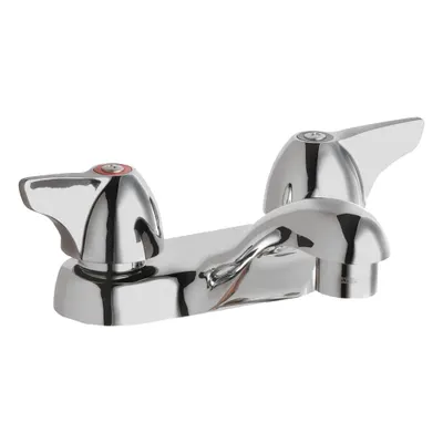CHICAGO FAUCETS 802 Centerset Bathroom Faucet, Polished Chrome, 2.2 gpm - Centerset Handle Bathroom Faucets