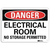 Danger Sign: Aluminum, Mounting Holes Sign Mounting, 10 in x 14 in Nominal Sign Size, 0.04 in Thick (MPN U3-1410-NA_14x10)