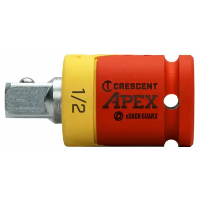 APEX Socket Isolator 1/2" x 2-1/2": 1/2 in Input Drive Size, Chrome - Impact Socket Isolators