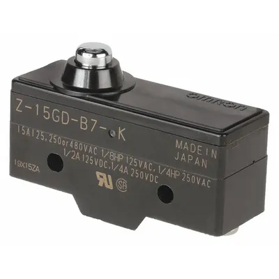 OMRON Snap Action Switch: Plunger Actuator, 1NO/1NC - Plunger Snap-Action Switches