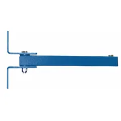 Steel mounting bracket with blue finish, 17 1/2 inches in length. Includes assembly hardware. Used for securing equipment such as fans, motors, or structural components in industrial settings.