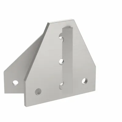 80/20 90° Angled Flat Plate: 90° Angled Flat Plate, 25 Series, 4 mm x 75 mm x 75 mm - Plate Connectors