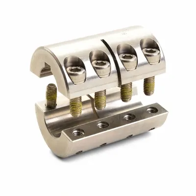 RULAND MANUFACTURING Rigid Coupling: 20 mm Bore Dia 1, 5/8 in Bore Dia 2, Round Keyed - Two-Piece Rigid Shaft Couplings