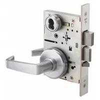 BEST Door Lockset: Classroom Security Lever Locksets, Chrome, ADA Compliant, Interchangeable Core (MPN 45H7INL15H626)