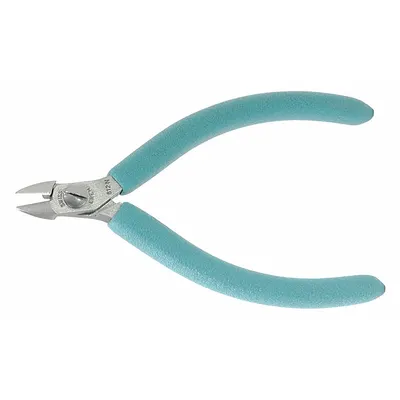 EREM Diagonal Cutting Plier: Insulated, Semiflush, Narrow, 3/8 in Jaw Lg, 3/8 in Jaw Wd - ESD-Safe Semiflush-Cut Insulated Diagonal-Cutting Pliers