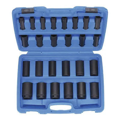 WESTWARD Impact Socket Set: 1/2 in Drive Size, Small Set (0-50 pieces) Set Size - Metric Impact Socket Sets