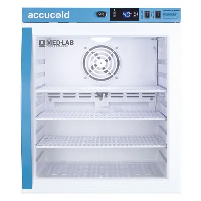 ACCUCOLD Lab Refrigerator: 1 cu ft, Tabletop, 2°C to 10°C, 19 3/4 in Overall Dp - General Purpose Lab Refrigerators